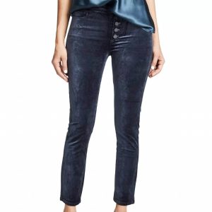 Hoxton knöchellange Peg-Jeans mit sichtbaren Knöpfen – Midnight Slate – 7733859450940