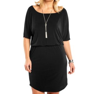 Quintessential Kleid – große Größen, Schwarz