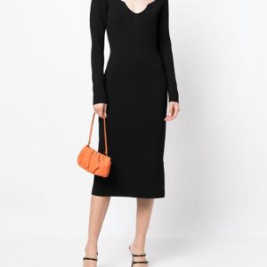 Imka Midikleid – Kaschmir, Schwarz