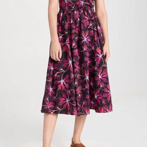 Cecile Zinnia Midikleid – Rot
