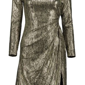 Angelina Kleid mit Cutouts – Goldmetallic