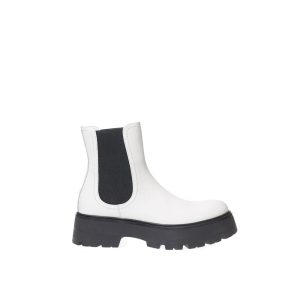 Alexander McQueen zweifarbige Damen-Lederstiefeletten