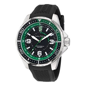Nautica Koh May Bay Herren-Dreizeigeruhr mit Silikonarmband – 7734267904060
