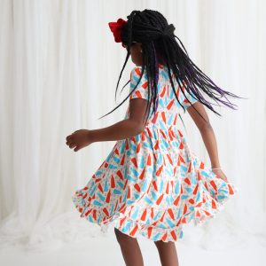 BURSTING RED WHITE & BLUE Dream-Kleid mit Rüschen