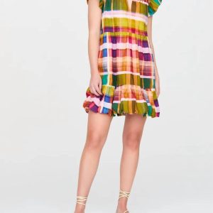 Madras 7732513112124 Kleid – Kleeblattmotiv