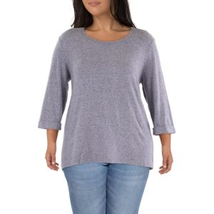 Pullover – Ärmel mit Bündchen, Rundhalsausschnitt, große Größen