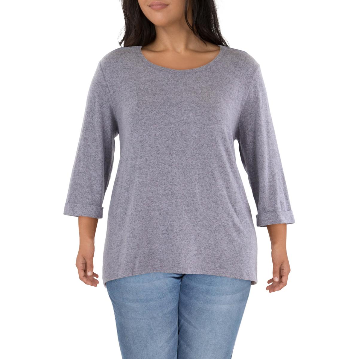 Pullover – Ärmel mit Bündchen, Rundhalsausschnitt, große Größen