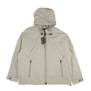 Graue Herren-Anorakjacke mit Reißverschluss