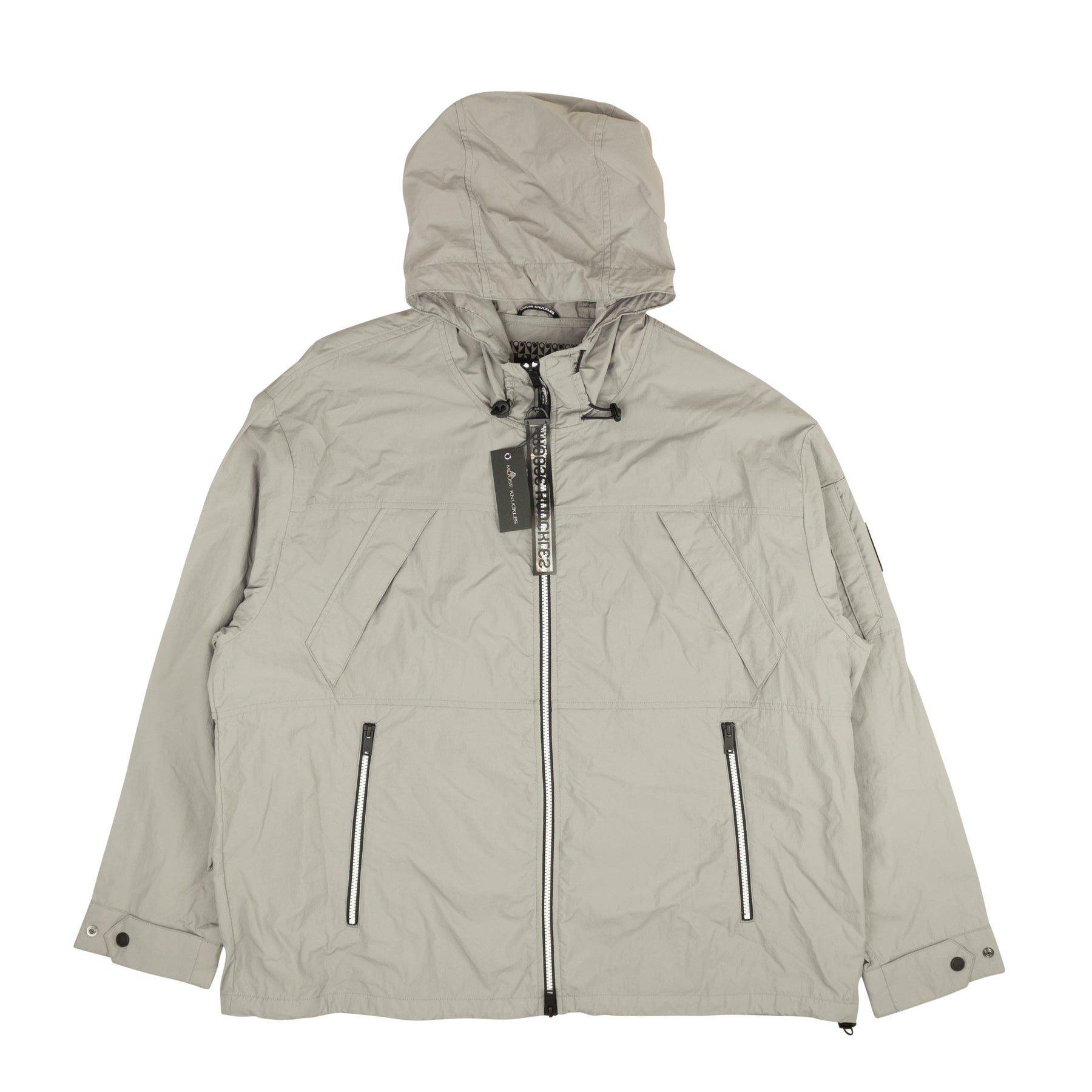Graue Herren-Anorakjacke mit Reißverschluss