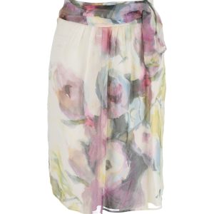 Valentino Rock mit Blumenmuster aus mehrfarbiger Seide