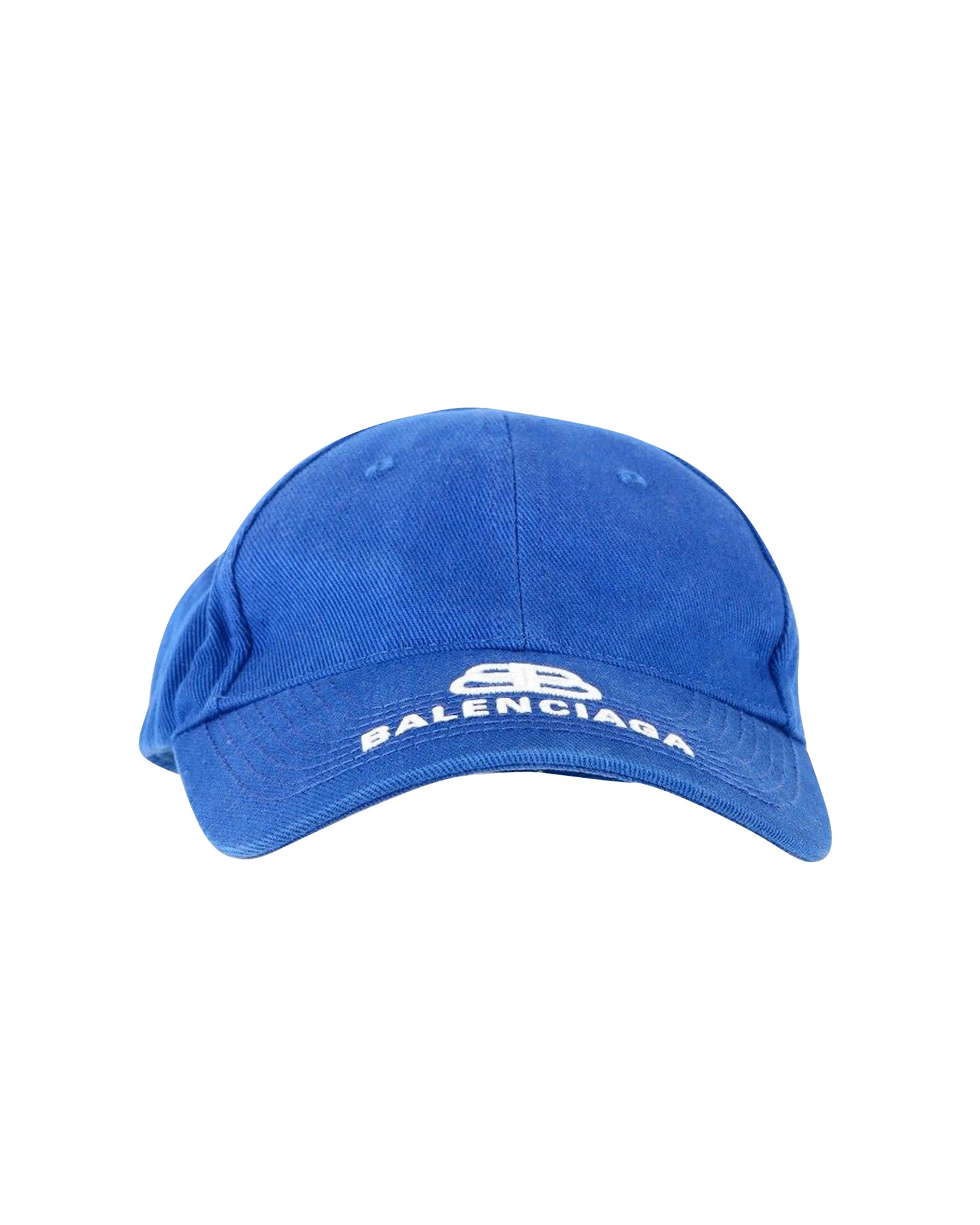 Balenciaga Baseballkappe mit Logo aus blauer Baumwolle