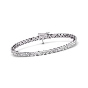 Diana M Lab 4 Carat TW Tennis 14K Armband – Weißgold, Diamant
