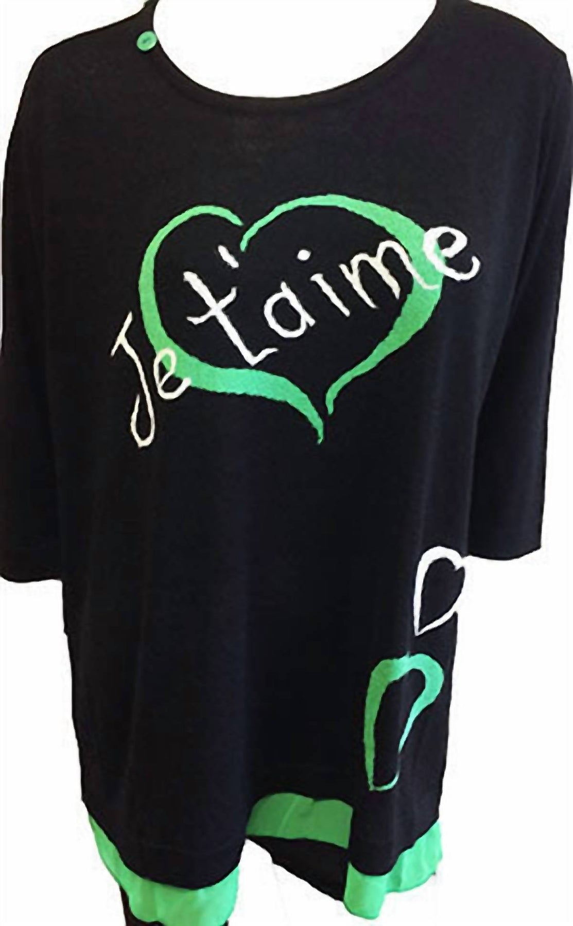 Je’taime Pullover in Schwarz/Grün