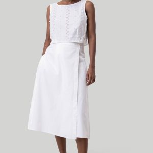 Kastenförmiges Crop-Top – Weiß