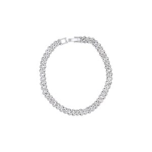 8mm Armband – versilbert, Panzerkette, Kristall