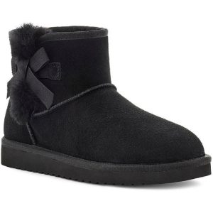 Victoria Mini Shearling-Stiefel aus Veloursleder zum Hineinschlüpfen