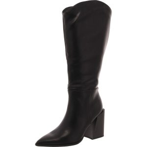 Tati kniehohe Stiefel – Kunstleder, Blockabsatz