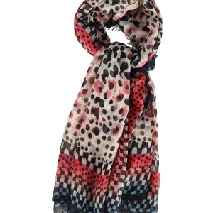 Temperley London gepunkteter Schal mit Schmetterlingsmotiv aus mehrfarbiger Seide