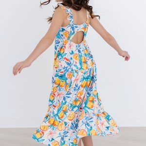 Tropical Summer Maxikleid – Rüschen