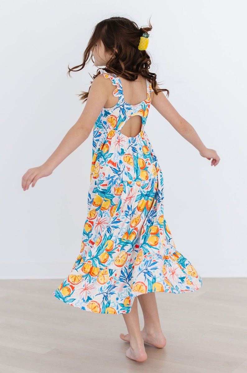 Tropical Summer Maxikleid – Rüschen