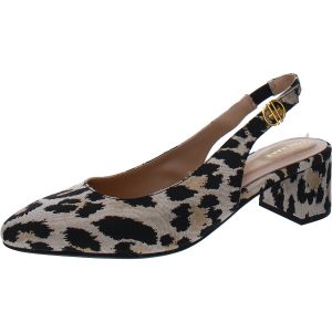 Damen-Slingback-Absatzschuhe zum Hineinschlüpfen mit spitzer Zehenpartie