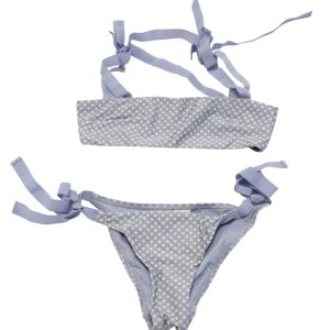 Zimmermann Bikini aus blauem Polyamid mit Punktmuster – 7748636115004