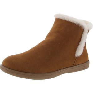 Stiefeletten – Kunstfellfutter, Veloursleder