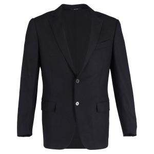 Ermenegildo Zegna 15 Mil Mil 15 Blazer – Wolle, Schwarz – 7748632379452