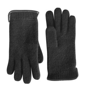 tittimitti Unisex-Handschuhe aus 100 % Schurwolle mit Echtlederbesatz, OEKO-TEX Standard 100