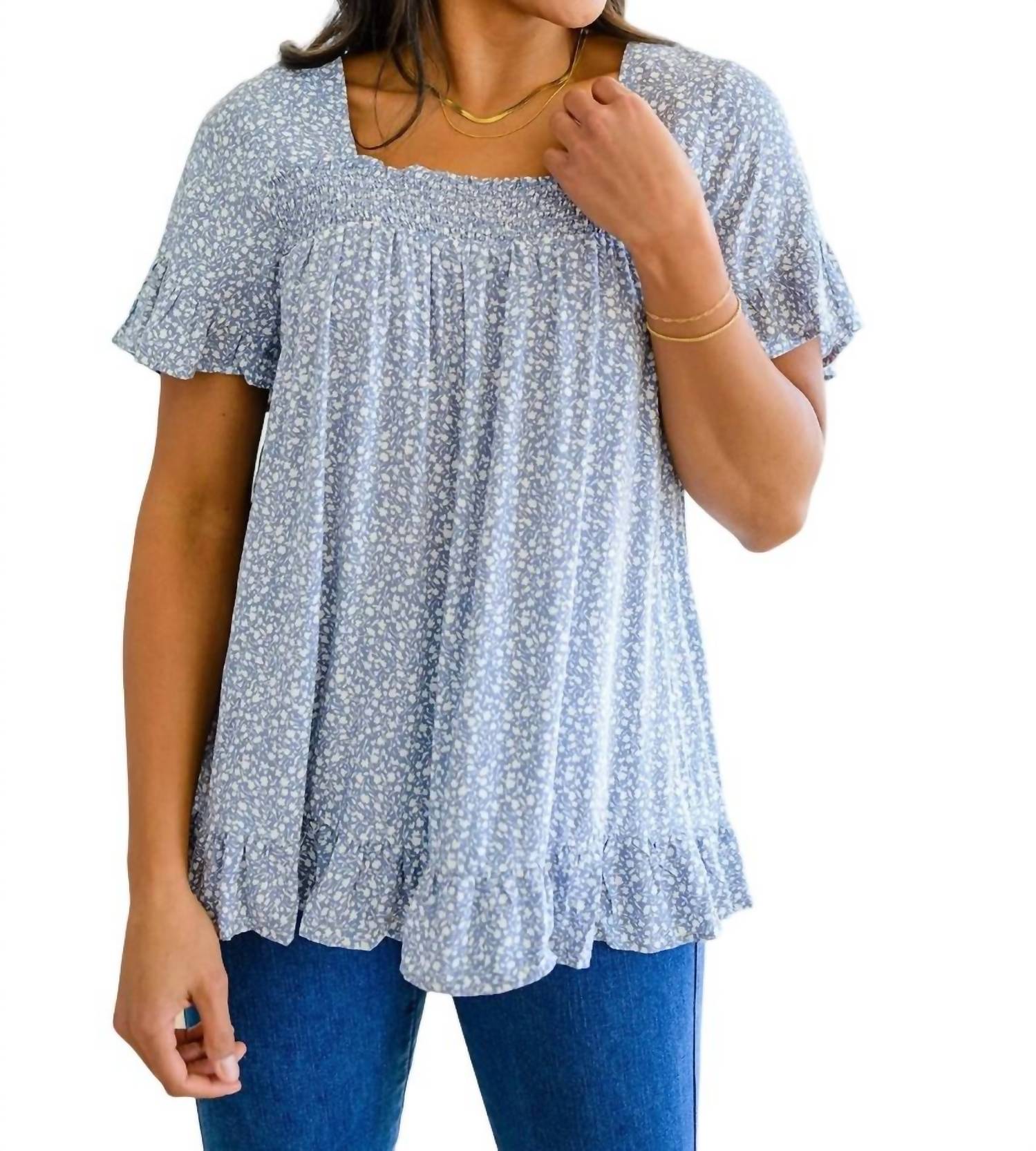 Sweet Takeaway Top in Pastellblau