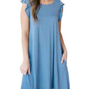 No Worries Kleid in Blau