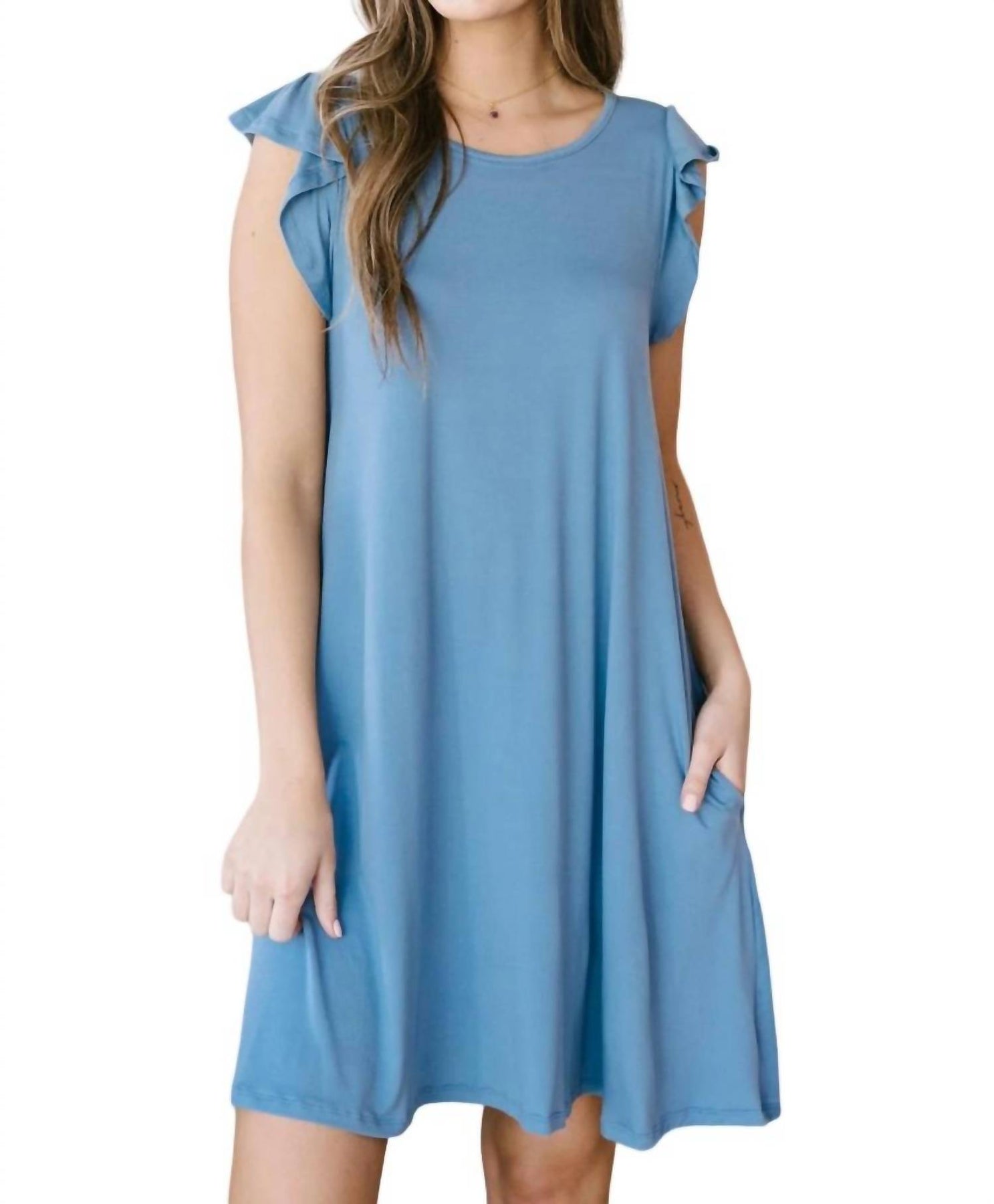 No Worries Kleid in Blau