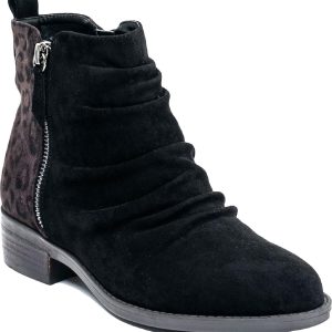 Nori Damen-Stiefeletten aus Velourslederimitat mit Reißverschluss