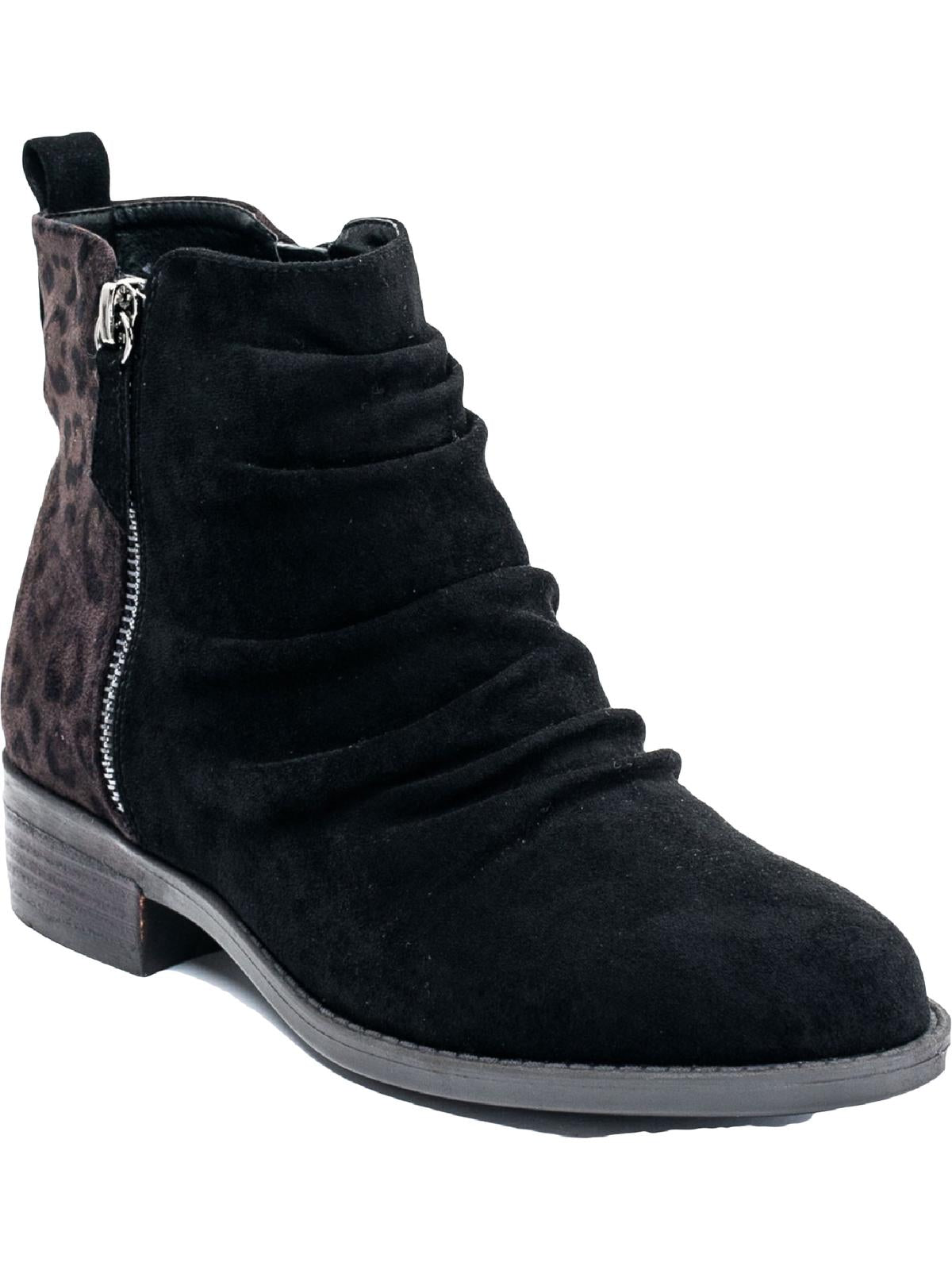 Nori Damen-Stiefeletten aus Velourslederimitat mit Reißverschluss