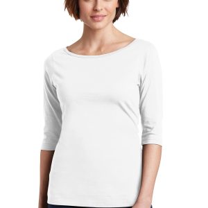 District Perfect Weight Damen-T-Shirt mit 3/4-Ärmeln – DM107L