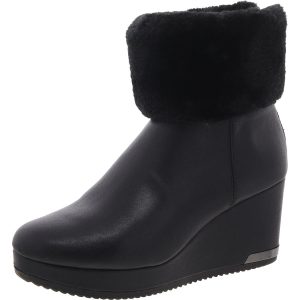 POWELL Boots Stiefelette – Kunstfellfutter, Kunstleder, Keilabsatz