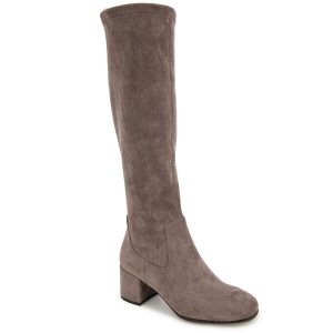 Rida Boot kniehohe Stiefel – Velourslederimitat, Stretch, Reißverschluss