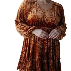 Magnificent Muse Samtkleid in Gold