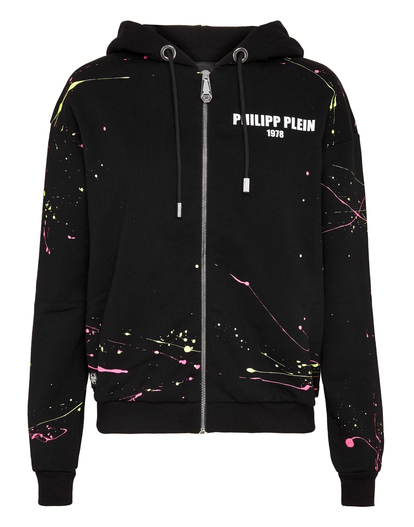 Gothic Plein Sweatjacke mit Kapuze