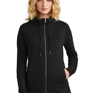 District – Damen-Kapuzenjacke mit durchgehendem Reißverschluss, sehr leichte Ausführung, French Terry – DT673