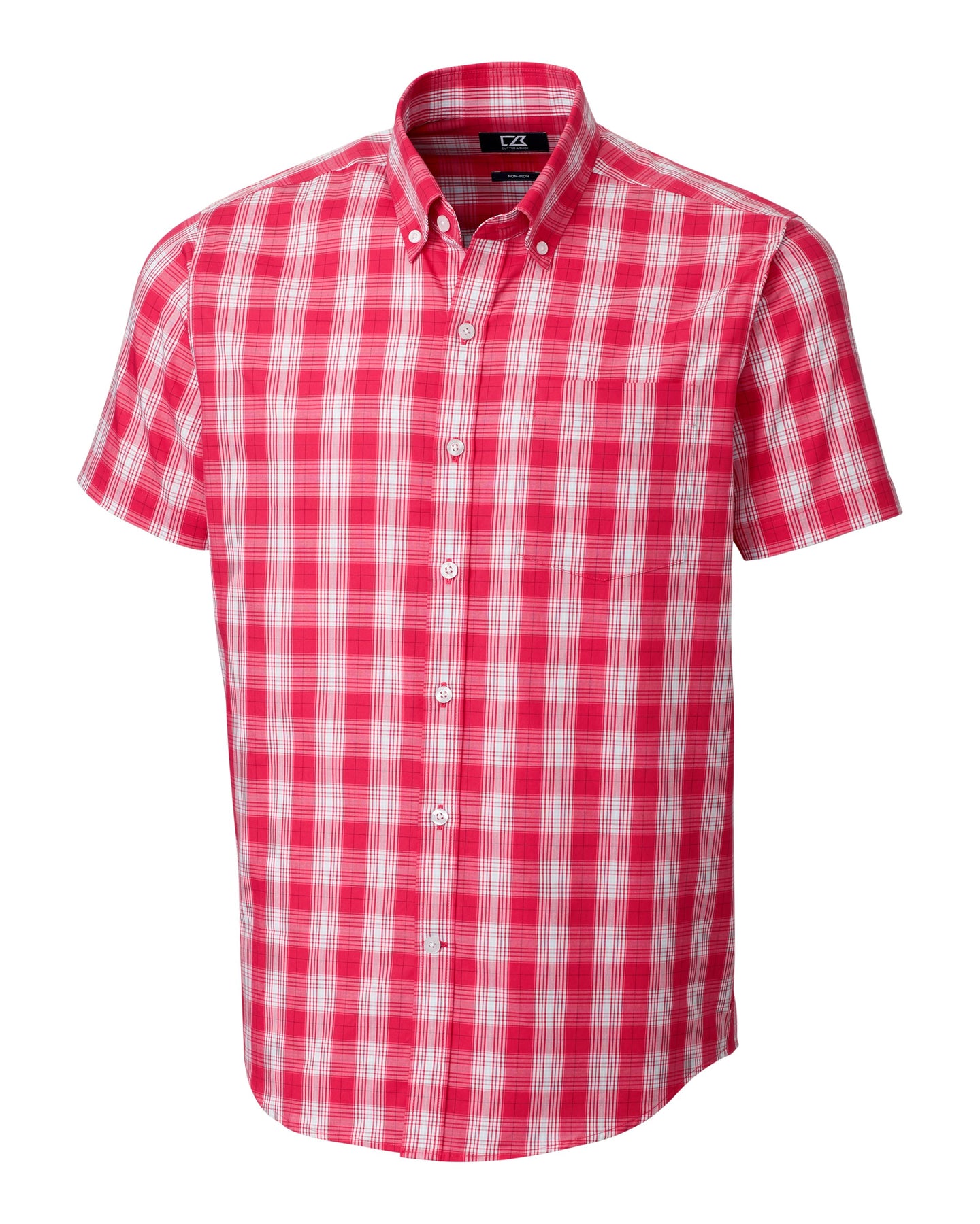Cutter Buck Strive Shadow Hemd – Kurzarm, Karomuster, Herren