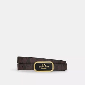 Coach Outlet Morgan wendbarer zuschneidbarer Gürtel mit Signature-Schnalle, 25 mm – 7557931499580