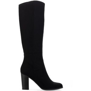 Addyy kniehohe Stiefel aus Velourslederimitat mit weitem Schaft