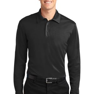 Port Authority K540LS Silk Touch Performance Herren-Langarm-Poloshirt