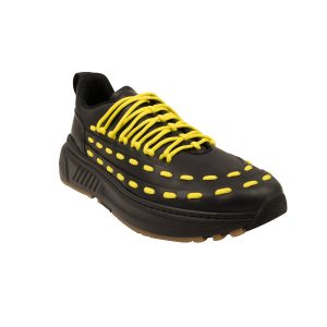 Speedster Leder-Sneaker – Schwarz/Gelb