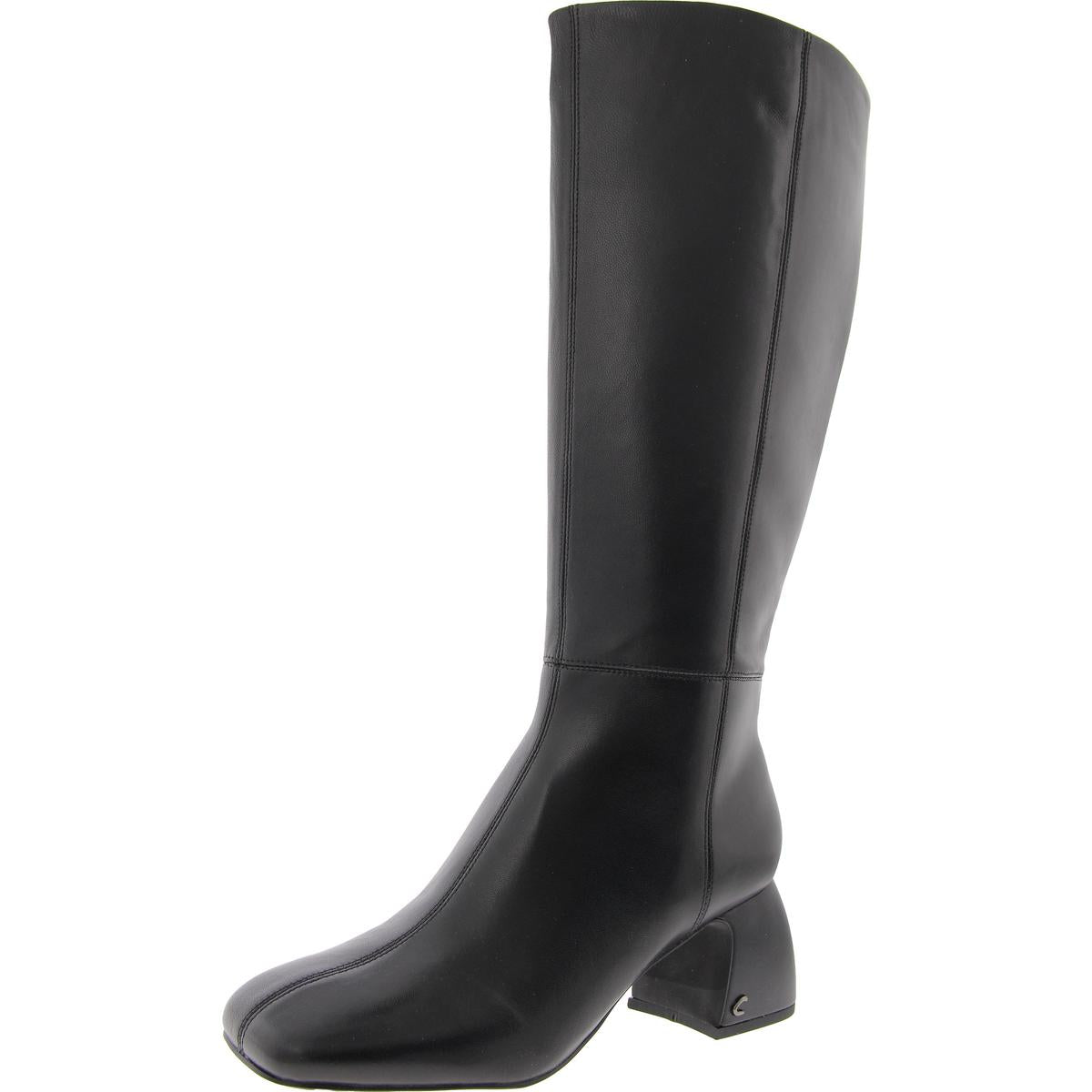 Oaklyn kniehohe Stiefel – weiter Schaft, Leder