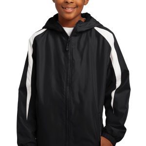 Sport-Tek Colorblock-Jacke mit Fleecefutter für Jugendliche