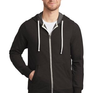 District Perfect Tri French Terry Kapuzenjacke mit durchgehendem Reißverschluss – DT356