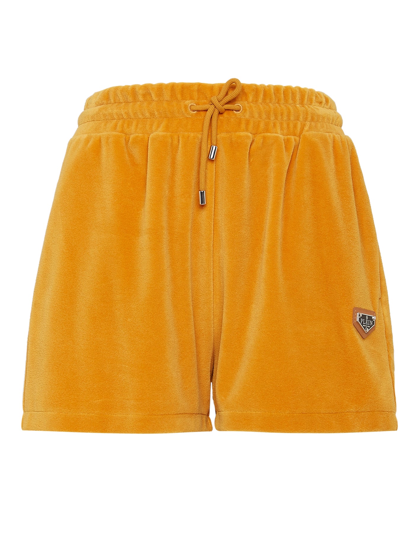 Samt-Joggingshorts mit Kristallkette