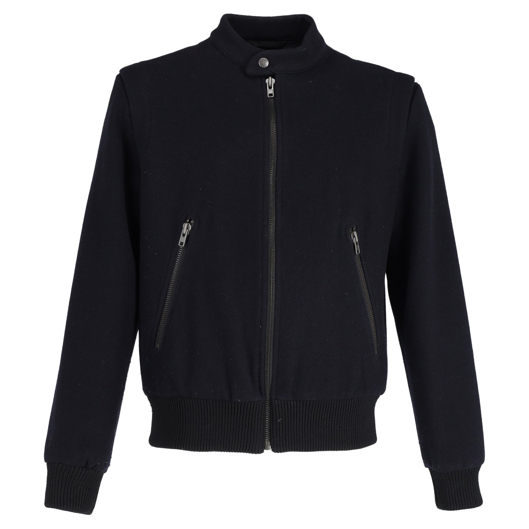 Maison Margiela Varsity Jacke – Wolle, Marineblau, Blau – 7748651188284